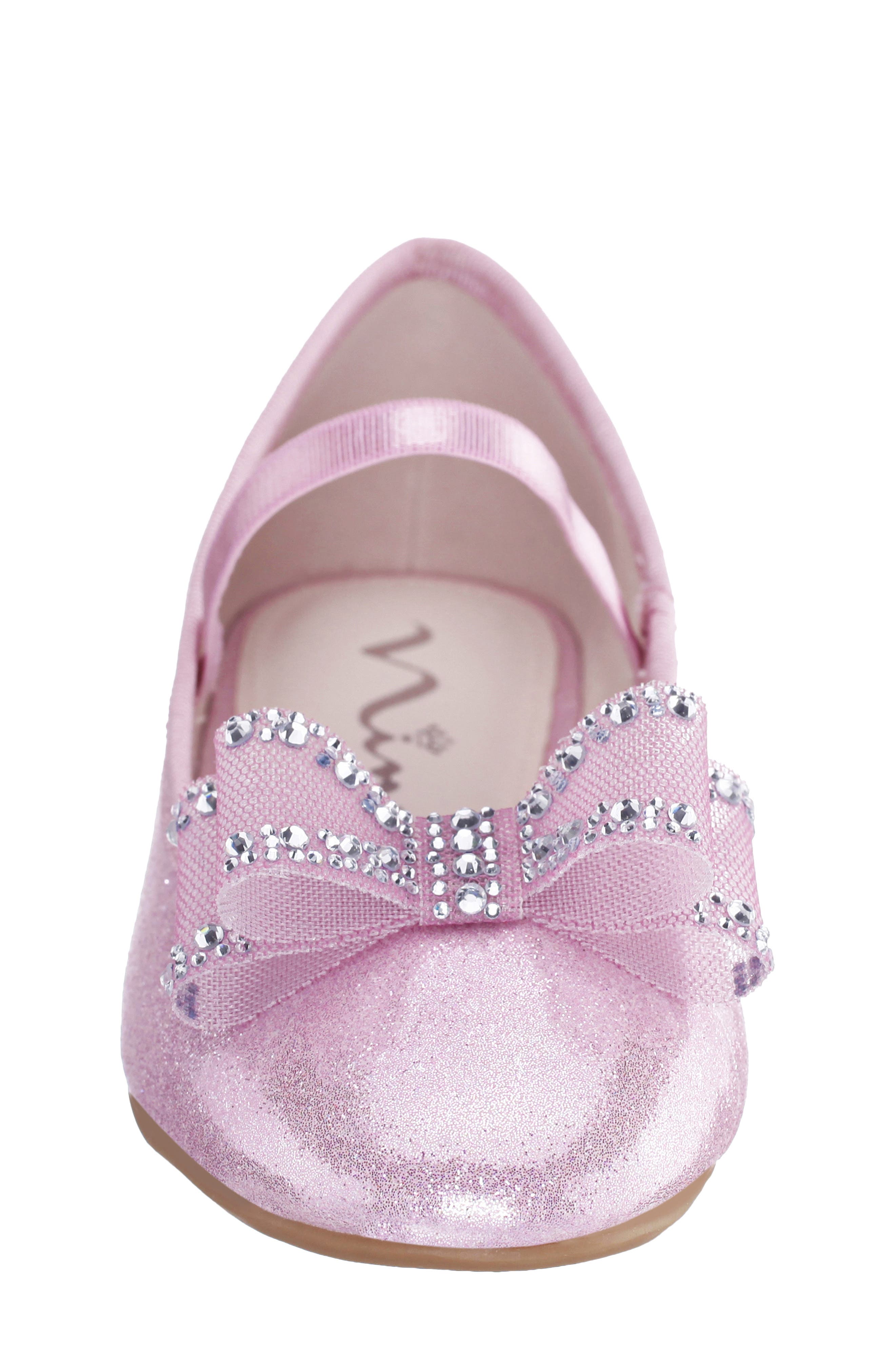 Nina Kids' Sidnee Mary Jane Flat, Alternate, color, Pink Shimmer