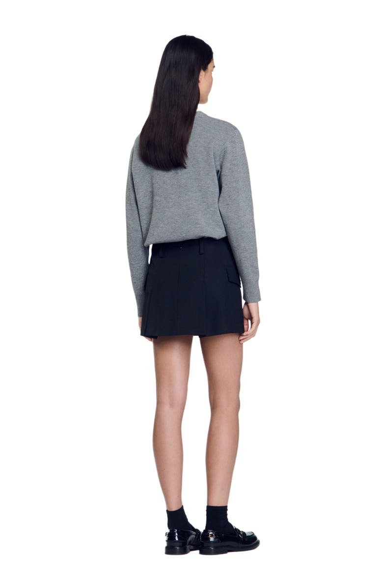 SANDRO Short skirt with pockets, Alternate, color, 