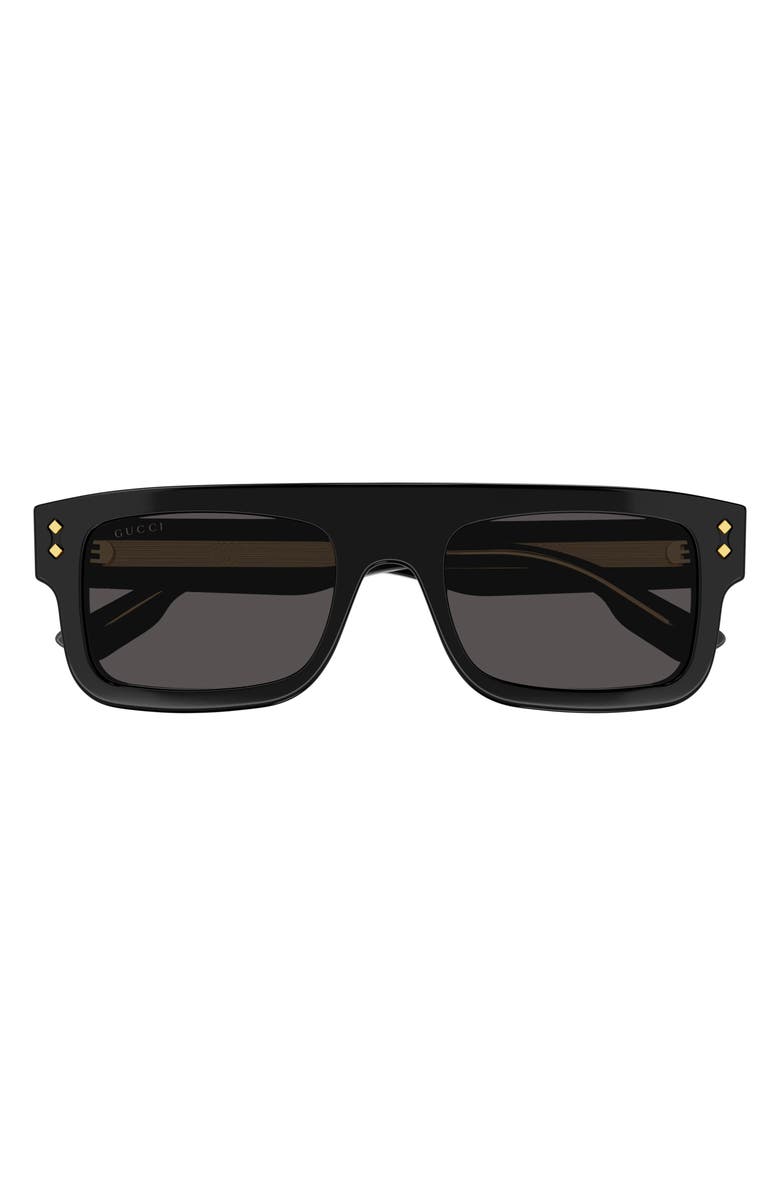 Gucci 53mm Rectangular Sunglasses, Main, color, 