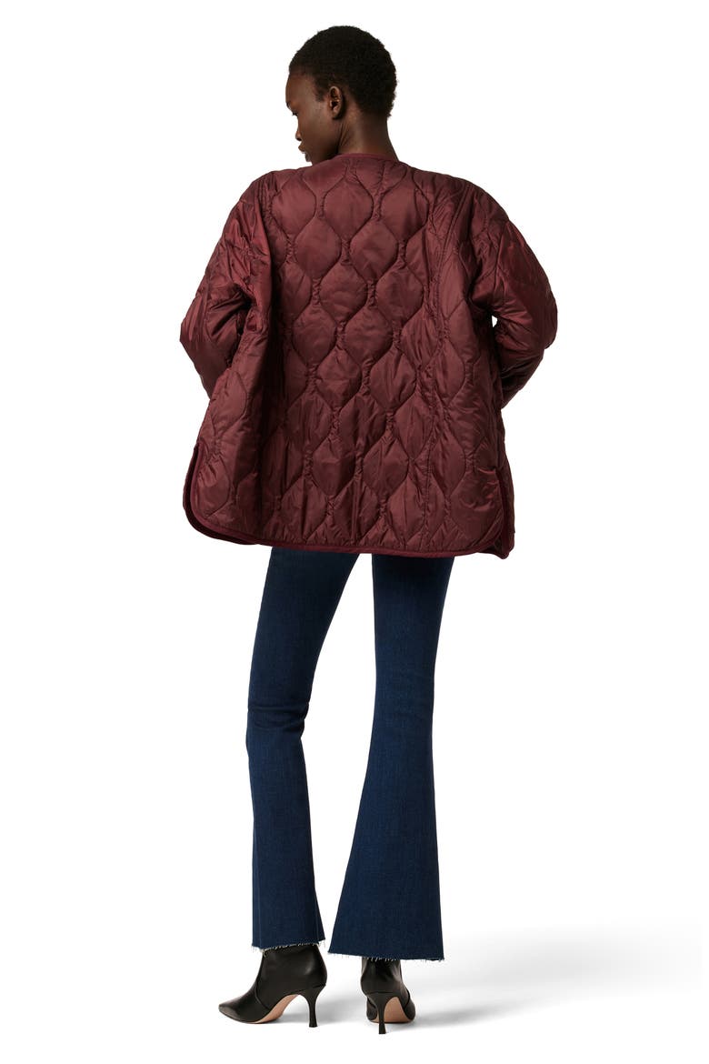 Oversize Quilted Jacket, Alternate, color, MERLOT