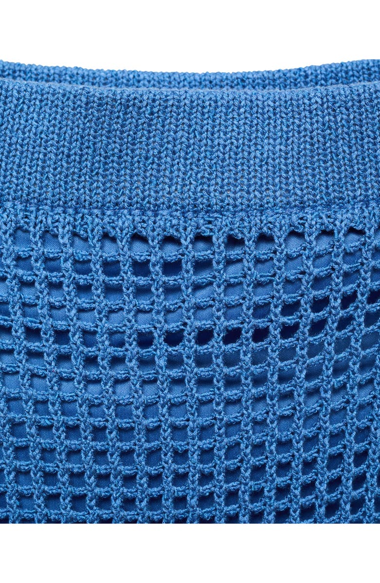 MANGO Open Stitch Knit Skirt, Alternate, color, Blue