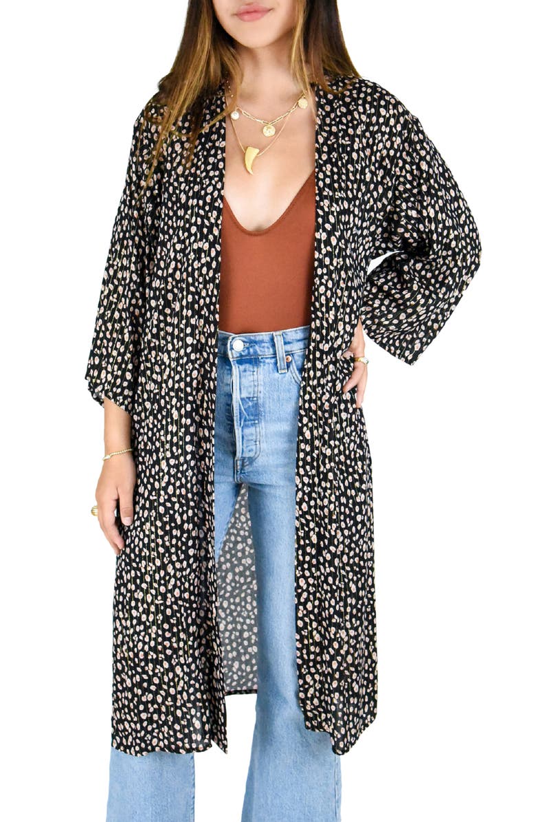 Mali + Lili Open Front Caftan Duster, Main, color, 