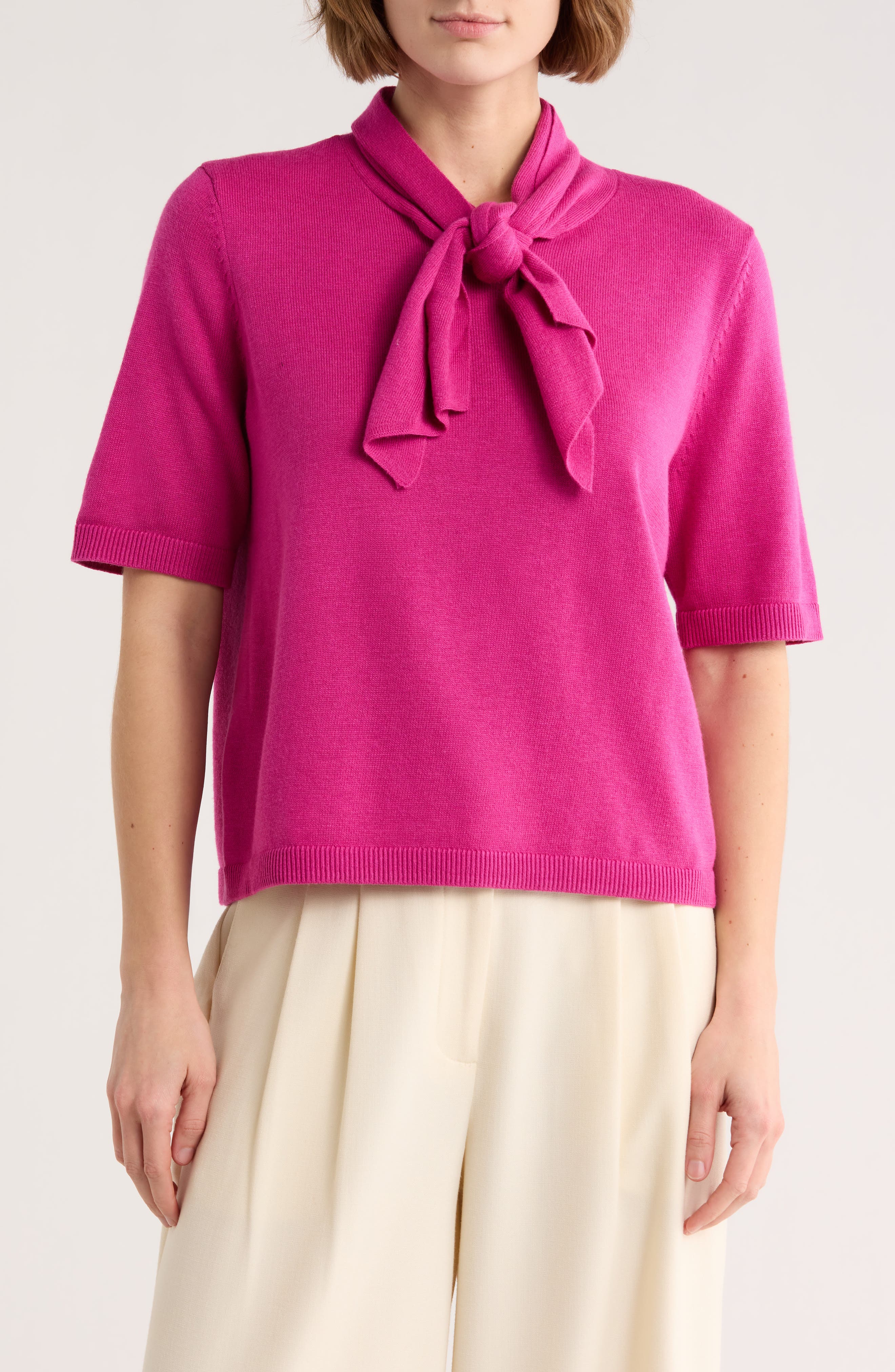 Halogen® Tie Neck Top