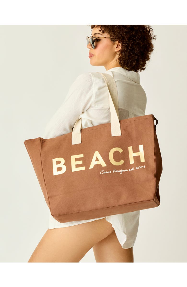 Carve Designs Organic Cotton Canvas Tote - Logo, Alternate, color, Beach