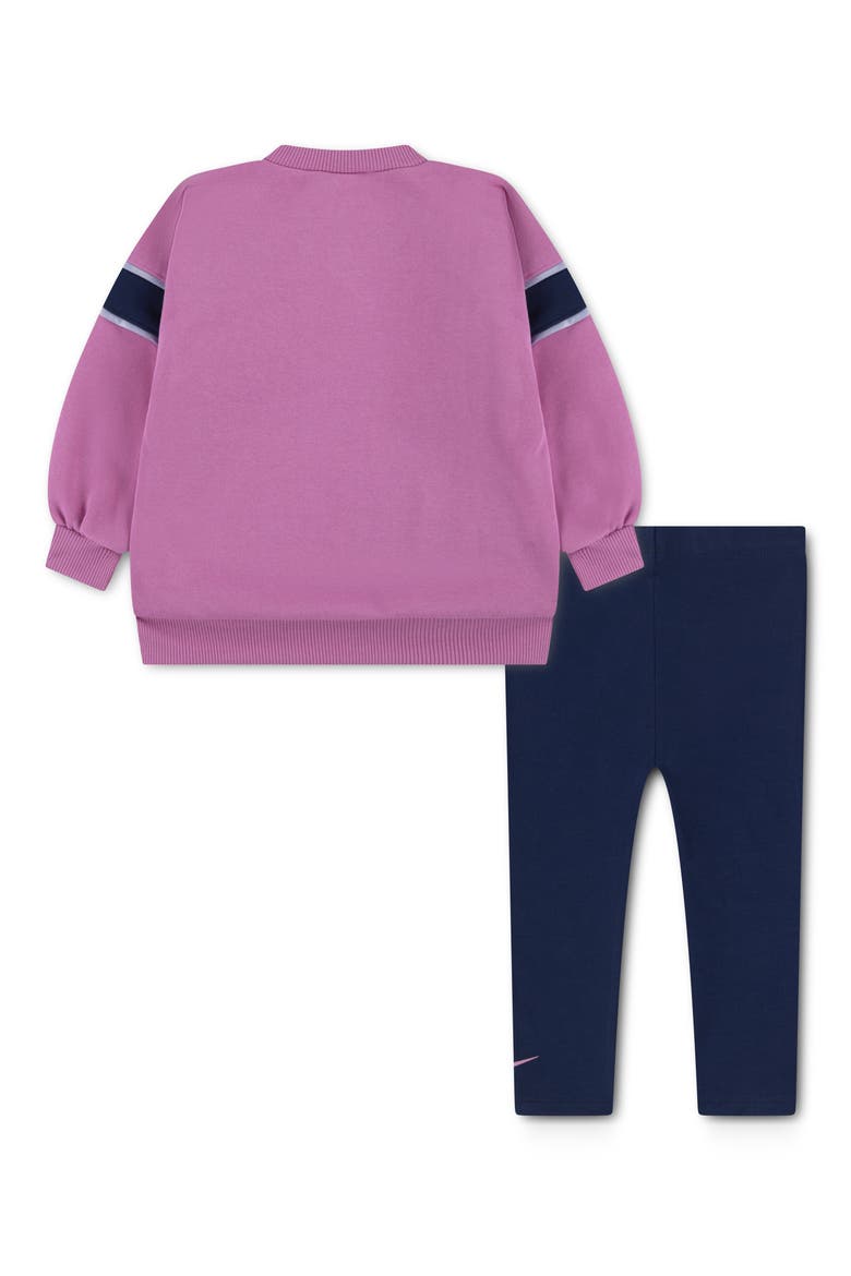 Kids' V-Neck Sweatshirt & Leggings Set, Alternate, color, MIDNIGHT NAVY