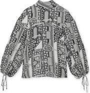 Reiss Harry Tile Print Top