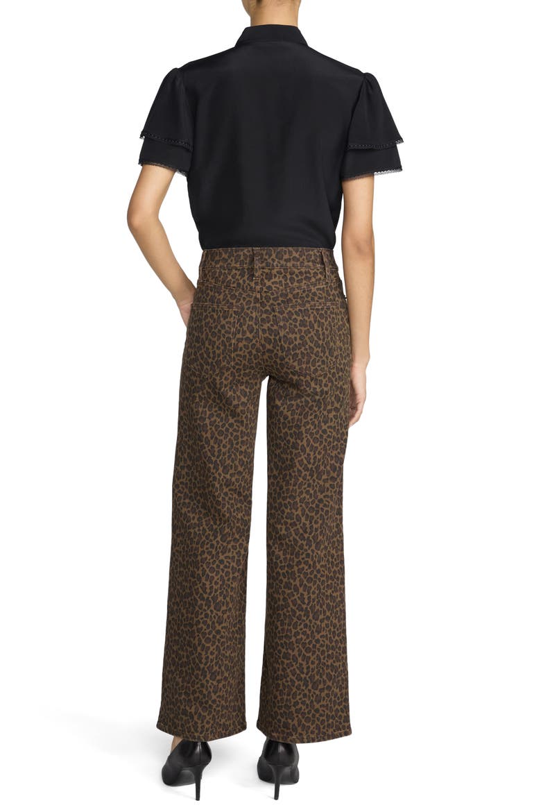 Arcadia Layered Ruffle Silk Top, Alternate, color, BLACK