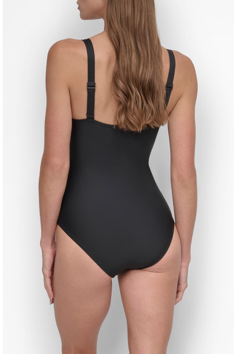 Starburst One-Piece Swimsuit, Alternate, color, BLACK