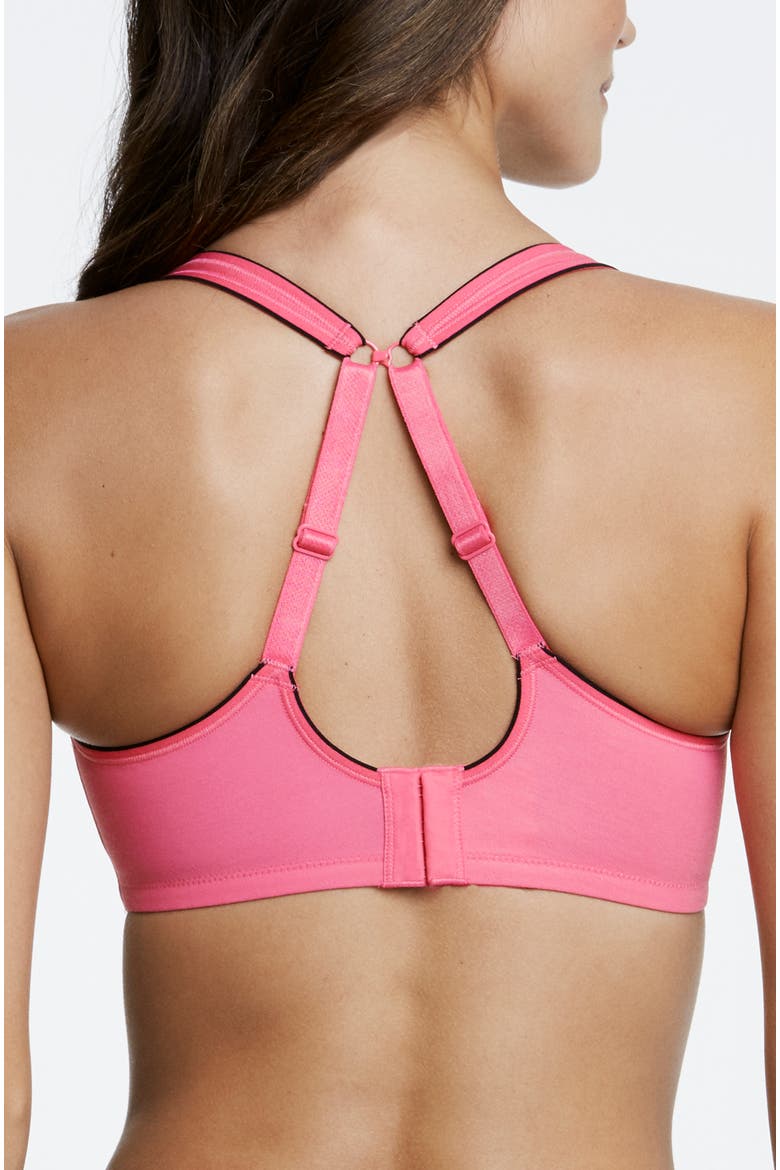Zoe Pro Max High Impact Convertible Racerback T-Strap Bra, Alternate, color, Pink