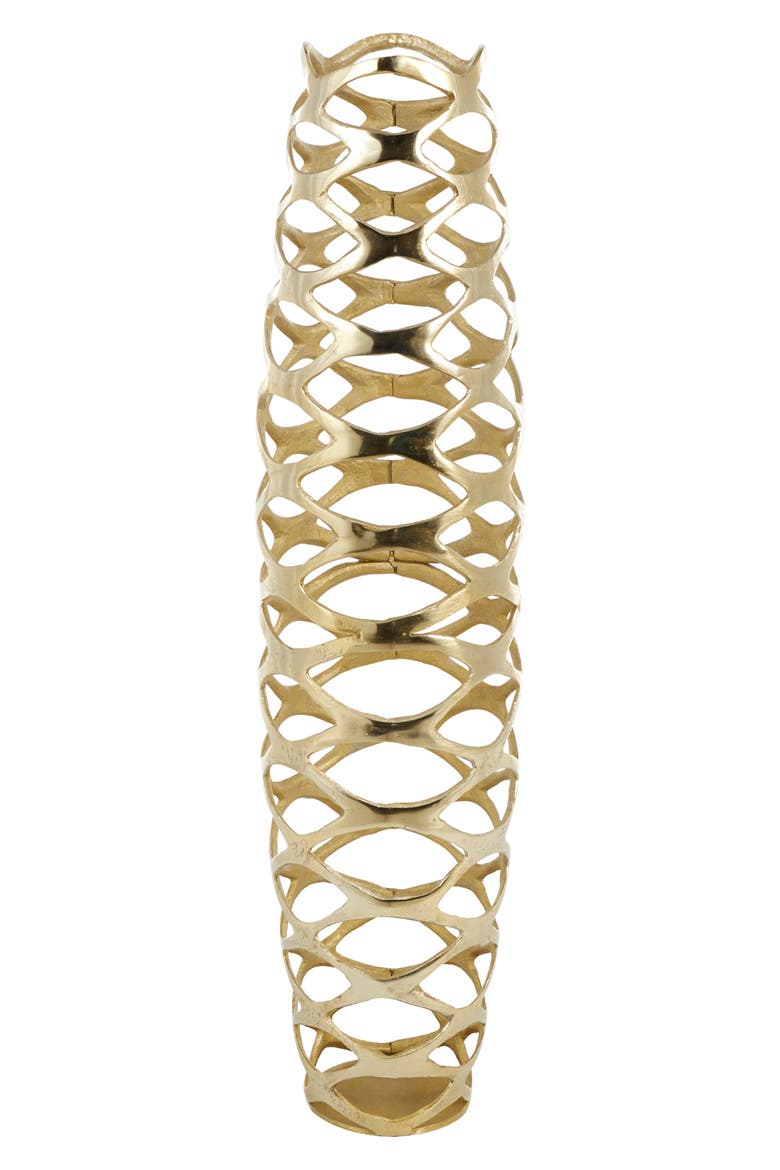 Geometric Tall Vase, Alternate, color, GOLD