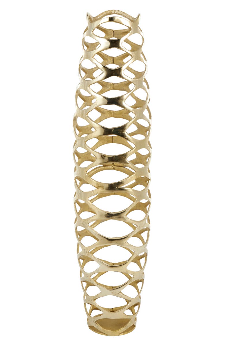 VIVIAN LUNE HOME Geometric Tall Vase, Alternate, color, Gold