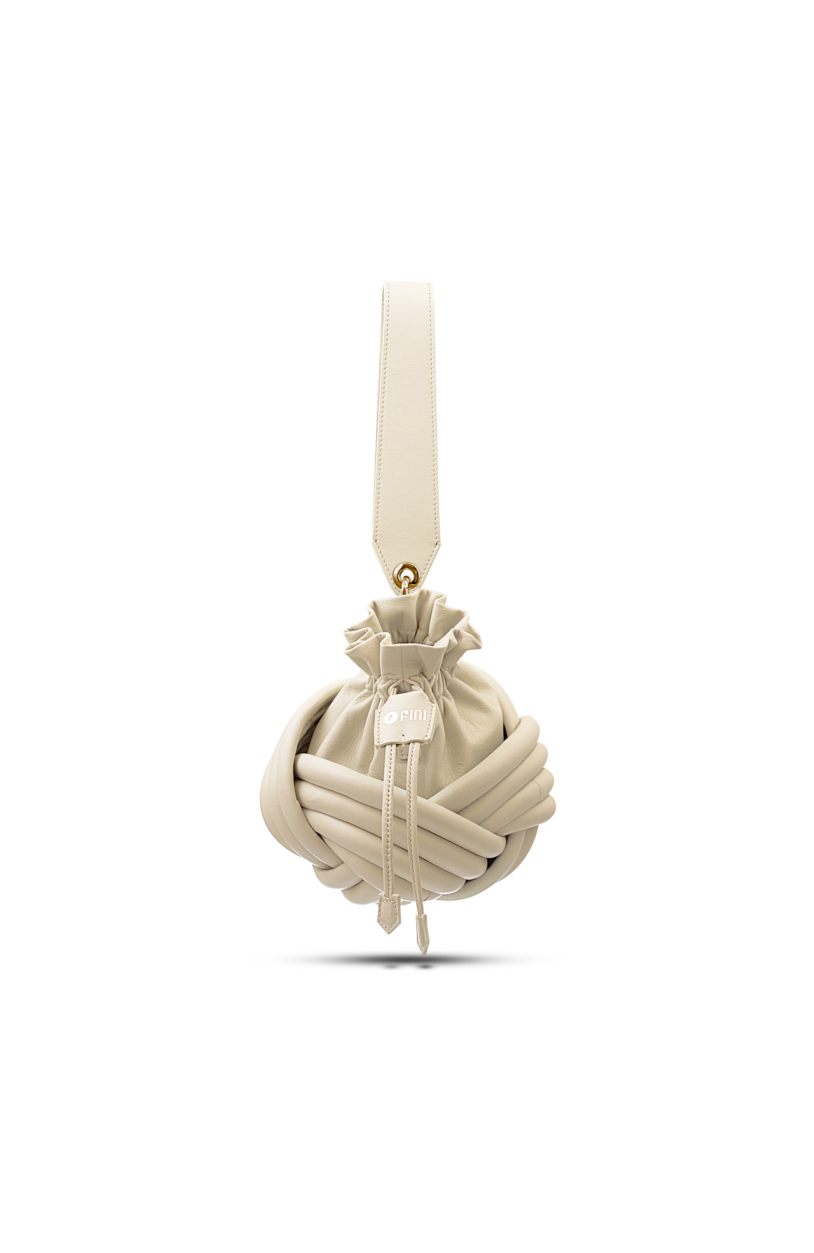 Fini Knurly Handbag - Ivory, Main, color, Ivory