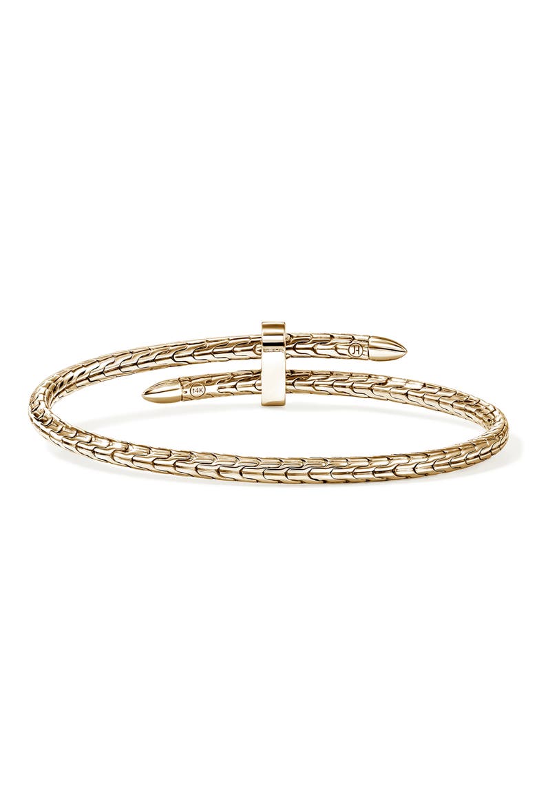 Spear Flex Cuff Bracelet, 4mm, Alternate, color, GOLD