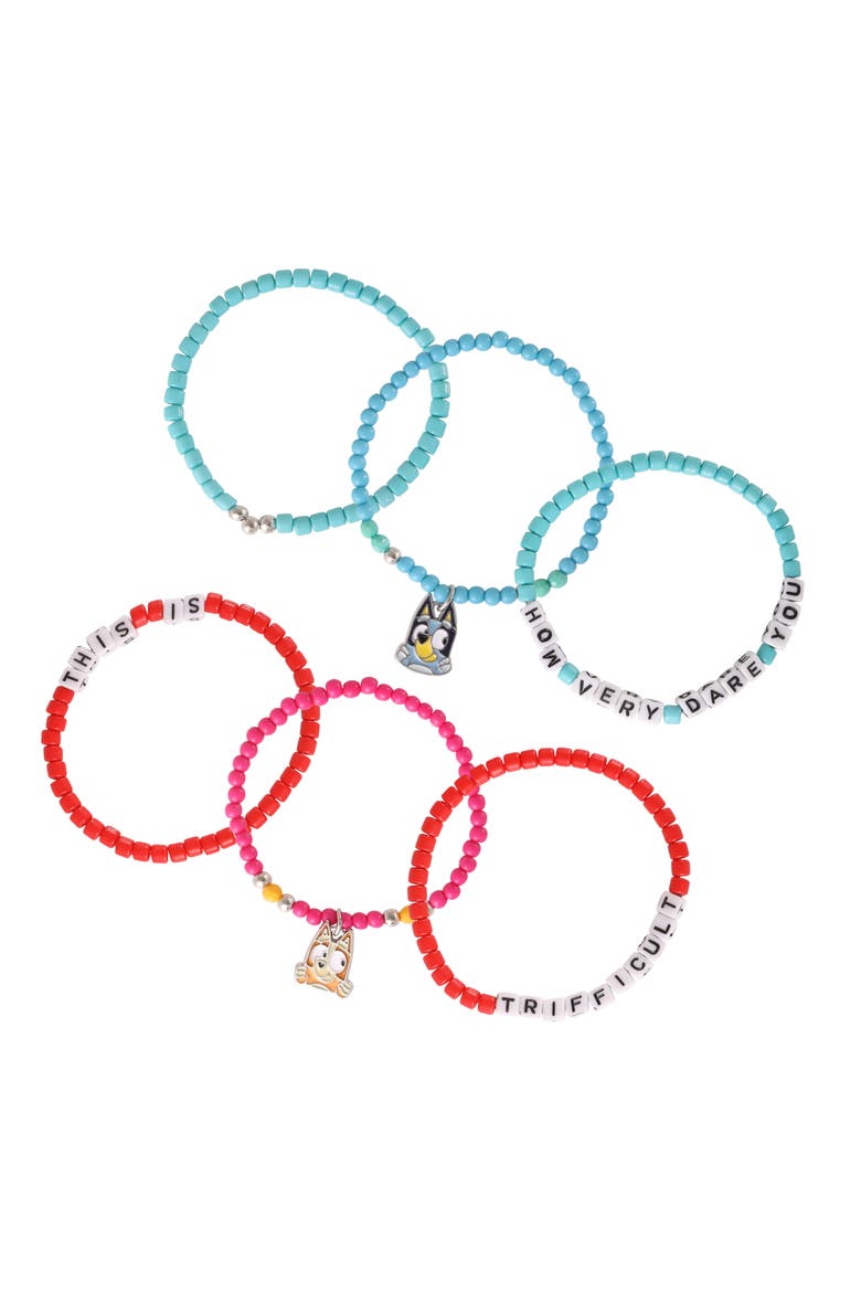 Fashion Stretch Bracelet Set, 6 Count, Main, color, Pink/Blue