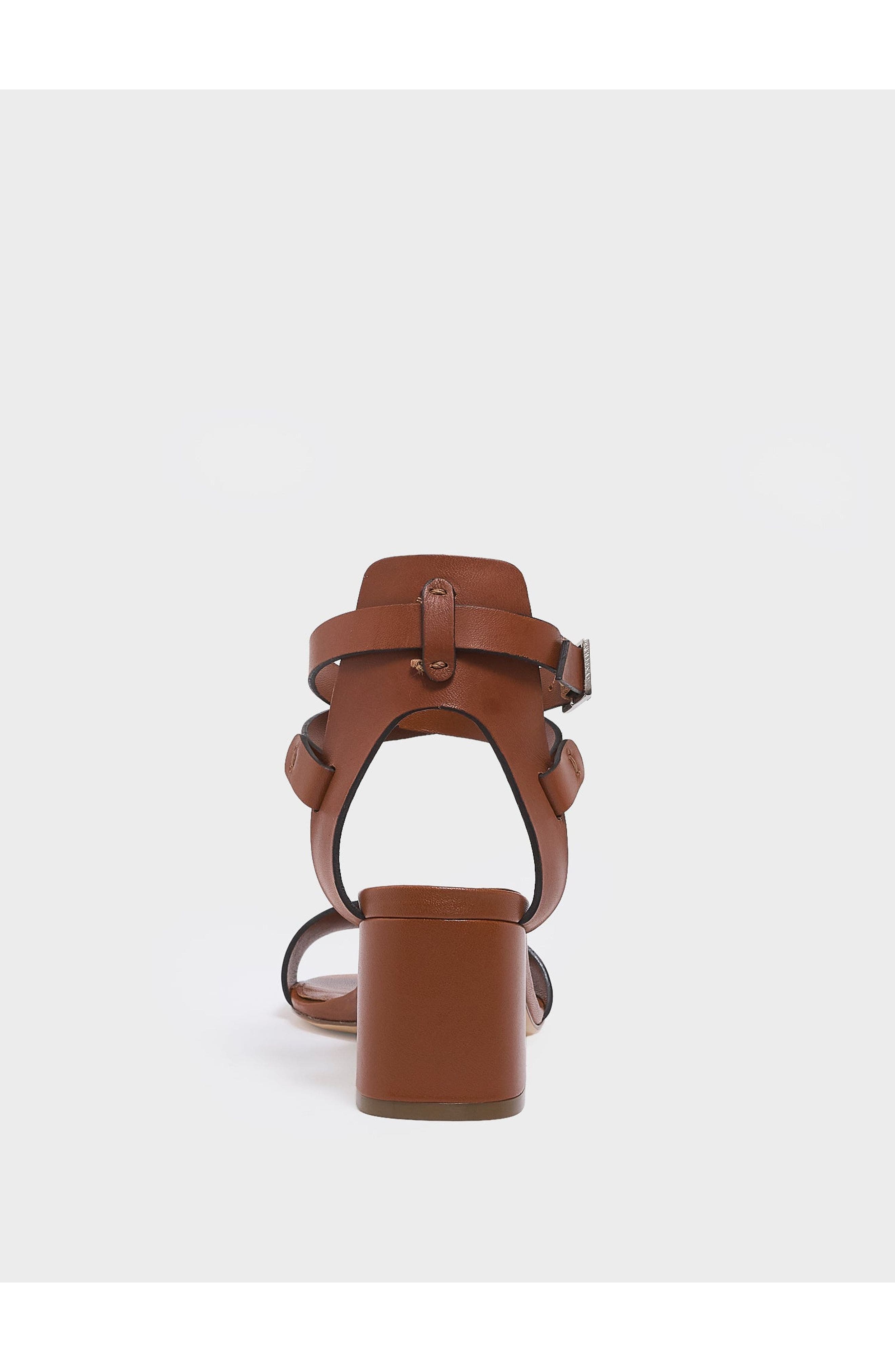 MARION PARKE Brett Block Heel | Nappa, Alternate, color, Chestnut