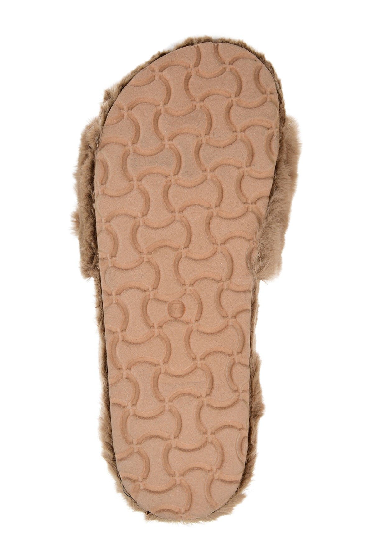 JOURNEE Shadow Faux Fur Slipper, Alternate, color, BROWN