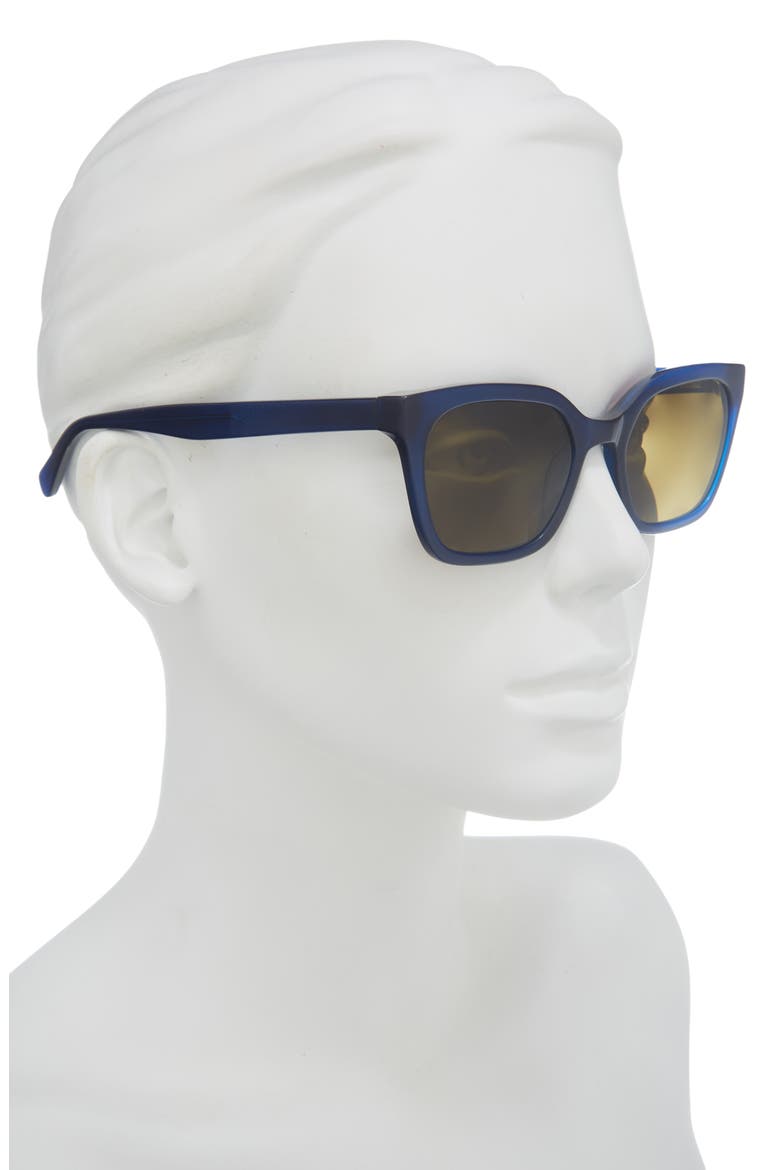 Overlook 50mm Polarized Cat Eye Sunglasses, Alternate, color, MIDNIGHT BLUE / BROWN