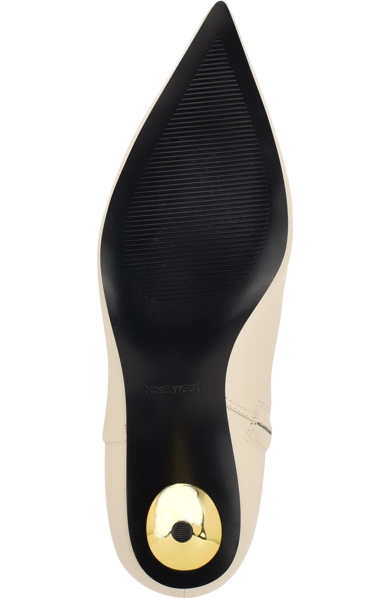 Nine West Hamesa Pointed Toe Bootie, Alternate, color, Ivory