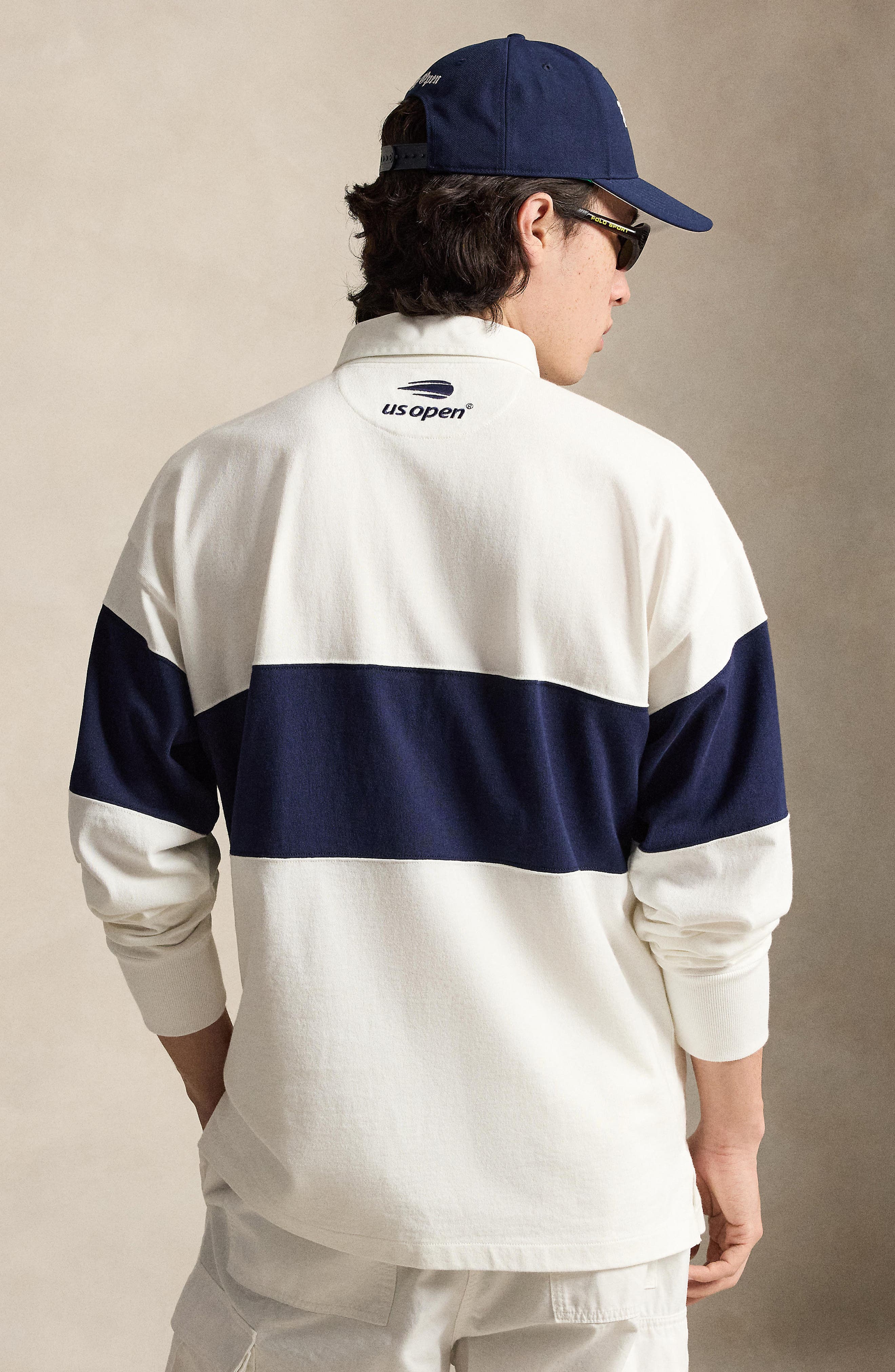 希少　Polo by Ralph Lauren ラガーシャツ WEBB TIDE Polo Ralph Lauren US Open Polo Tennis Long Sleeve Rugby Shirt (Men