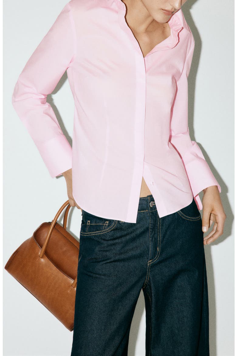 Slim Fit Stretch Poplin Shirt, Main, color, LIGHT PINK