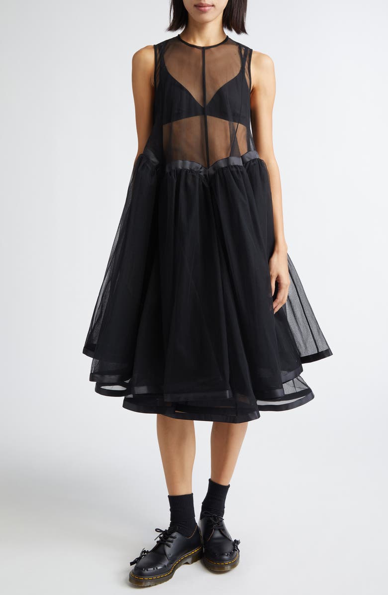 Noir Kei Ninomiya Tulle Dress, Main, color,