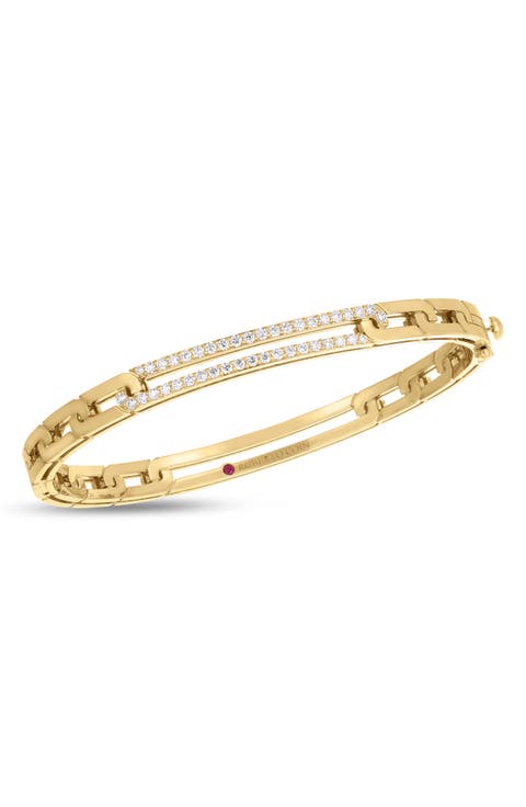 Navarra Diamond Pavé Extended Link Bangle Bracelet
