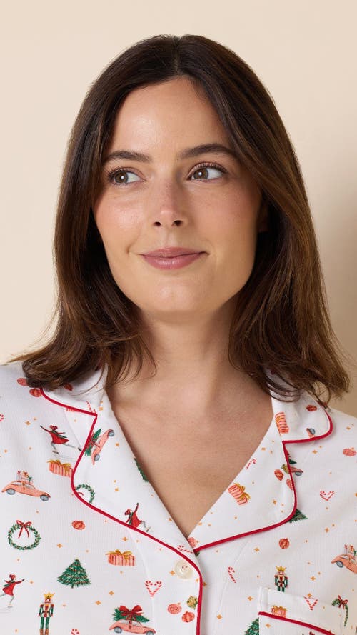 The Cat's Pajamas Pima Knit Cropped Pajama Set