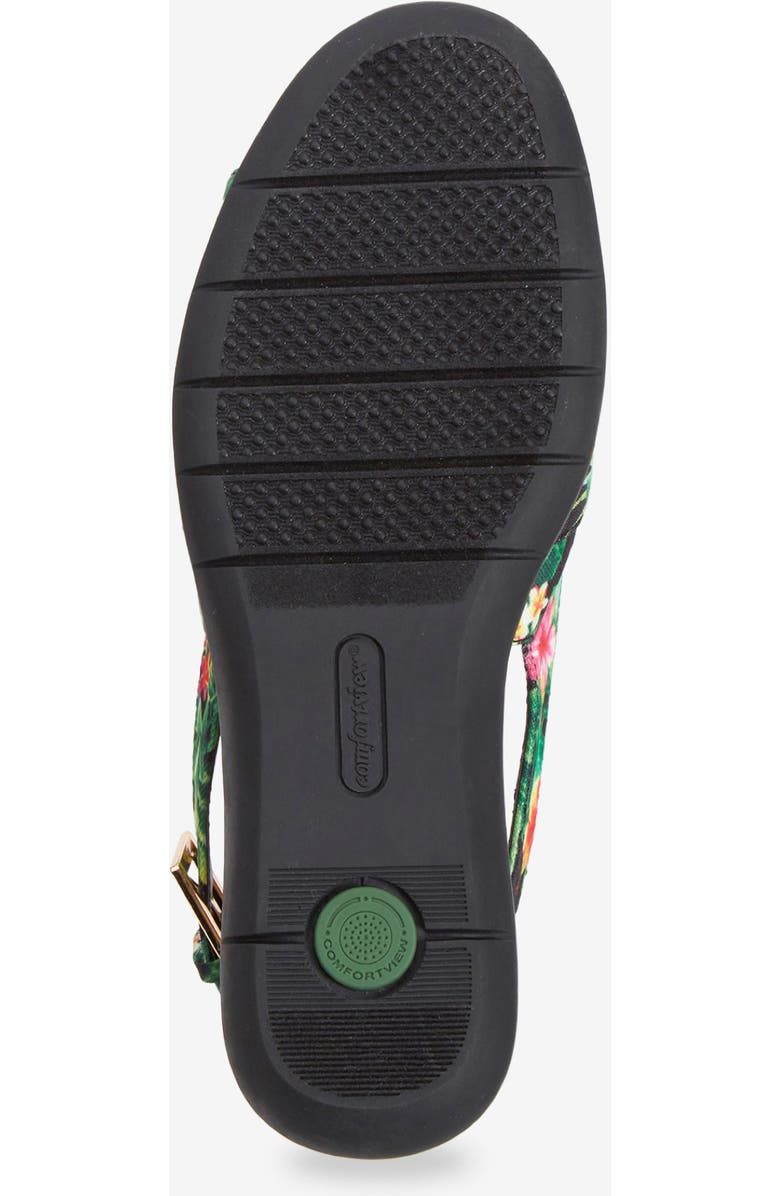 Comfortview The Adele Sling Sandal, Alternate, color, Black Floral