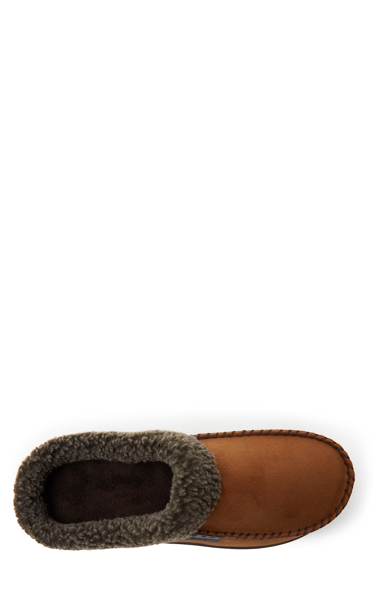 Brendan Microfiber Faux Fur Lined Clog Slipper, Alternate, color, CHESTNUT