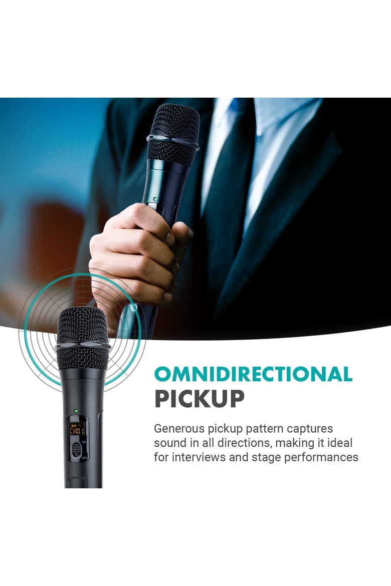 WMX-7-TH-RX VHF Handheld Wireless Microphone System for Cameras, Alternate, color, Black