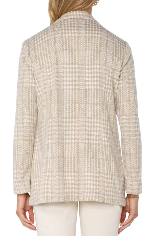 Liverpool Los Angeles Plaid Boyfriend Blazer In Neutral
