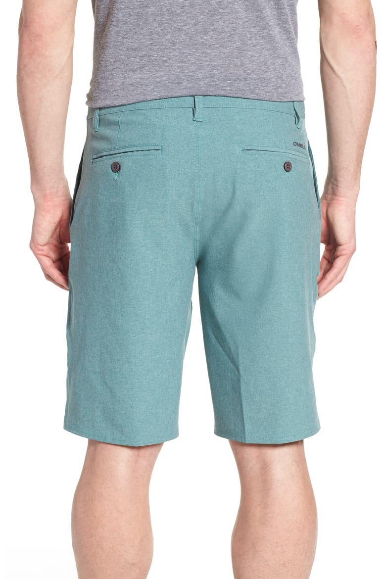 Loaded Heather Hybrid Shorts, Alternate, color, PINE