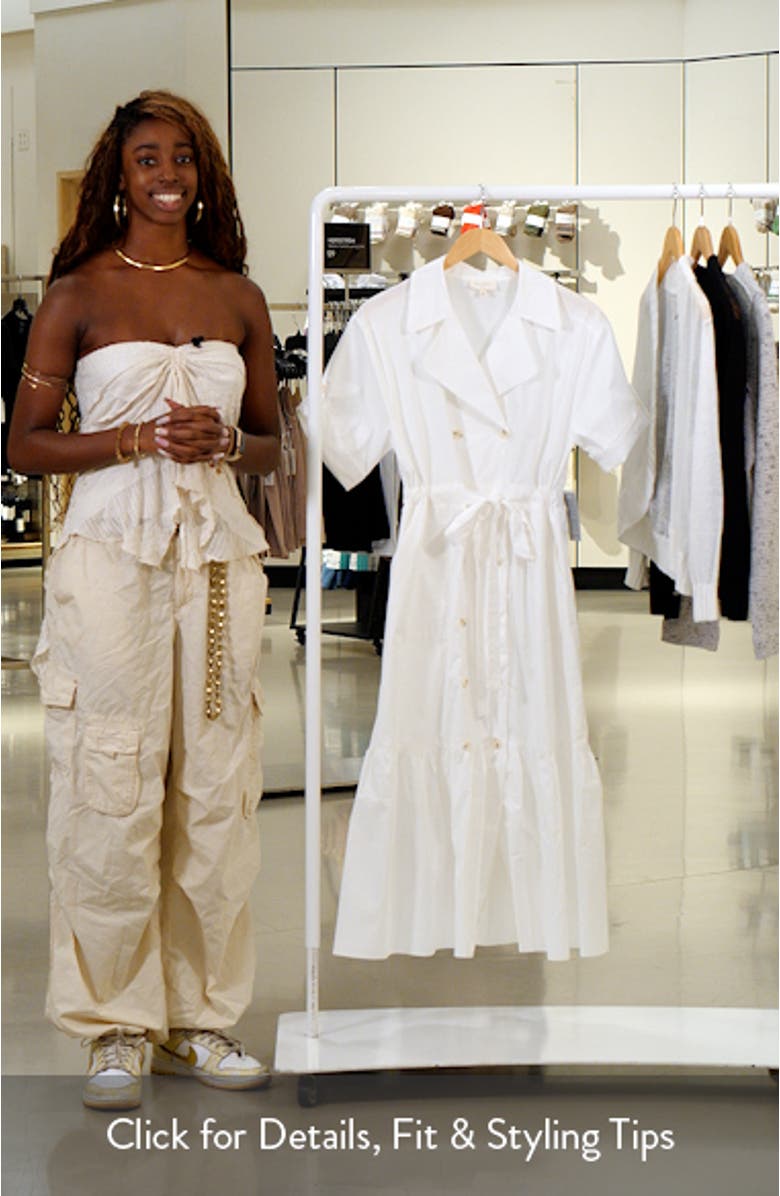 Belted Poplin Coat Dress, sales video thumbnail