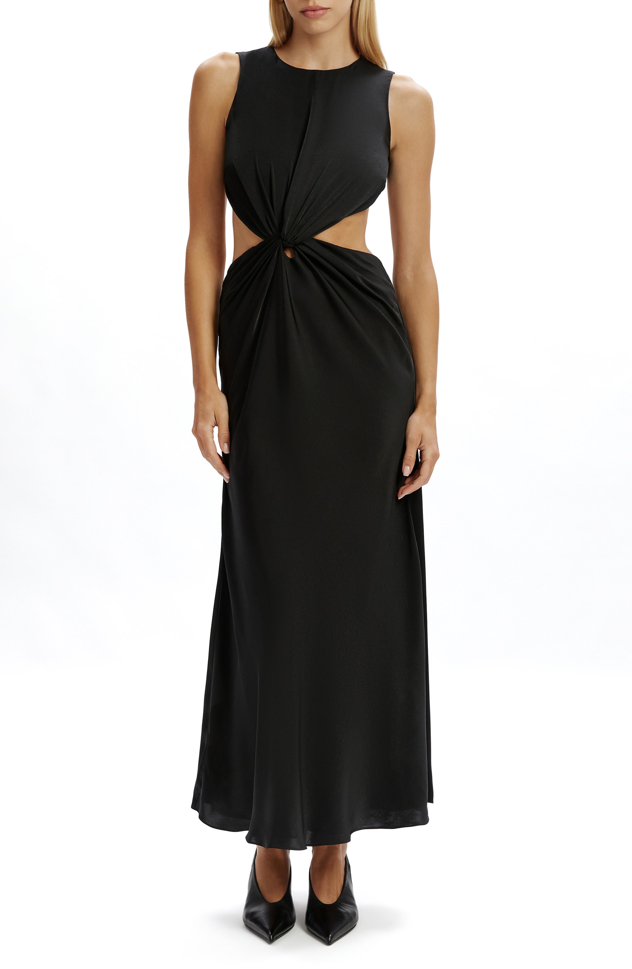 Esfira Twist Front Cutout Maxi Dress