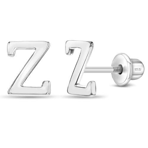 In Season Jewelry Polished Initial Letters Earrings in Letter Z at Nordstrom