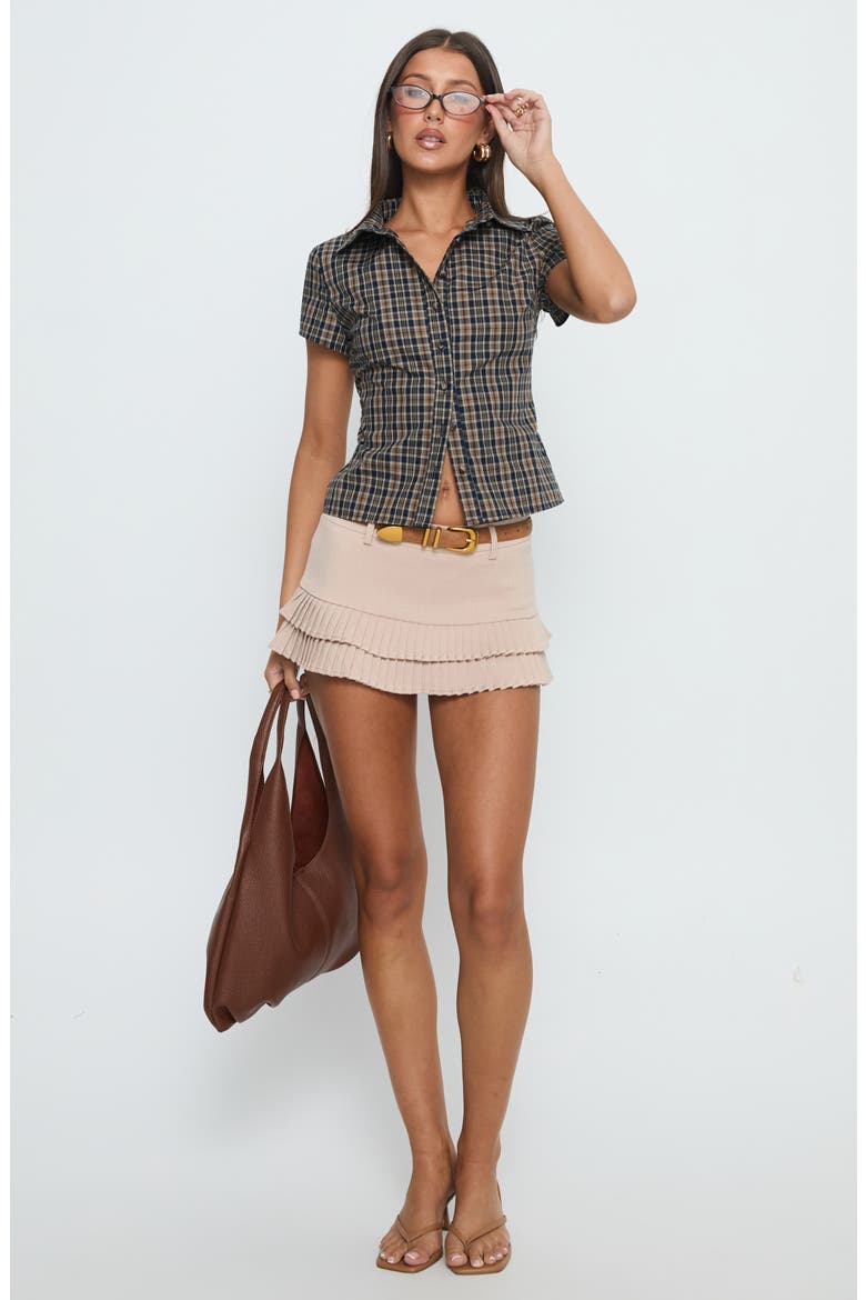 Lift Off Plaid Cotton Button-Up Shirt, Alternate, color, BLUE