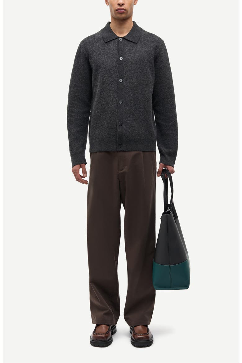 Sarichard Merino Wool Cardigan, Alternate, color, DARK GREY MEL.