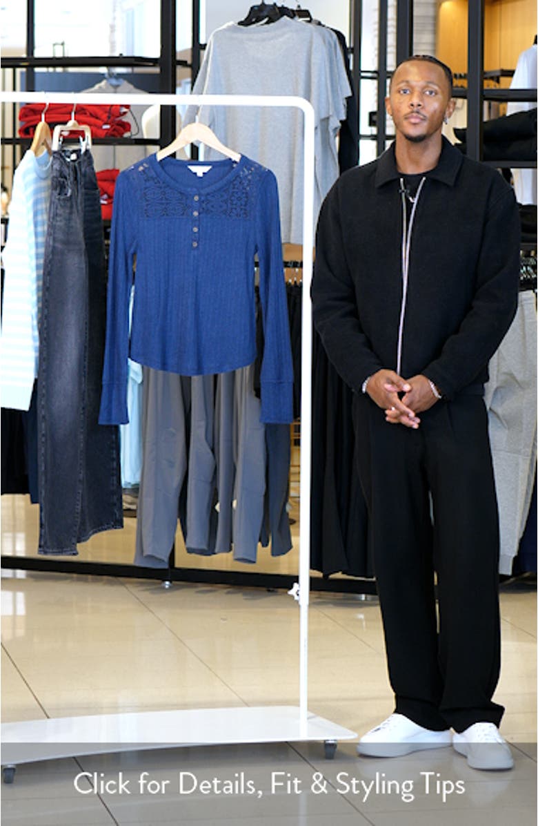 Cloud Lace Rib Henley, sales video thumbnail