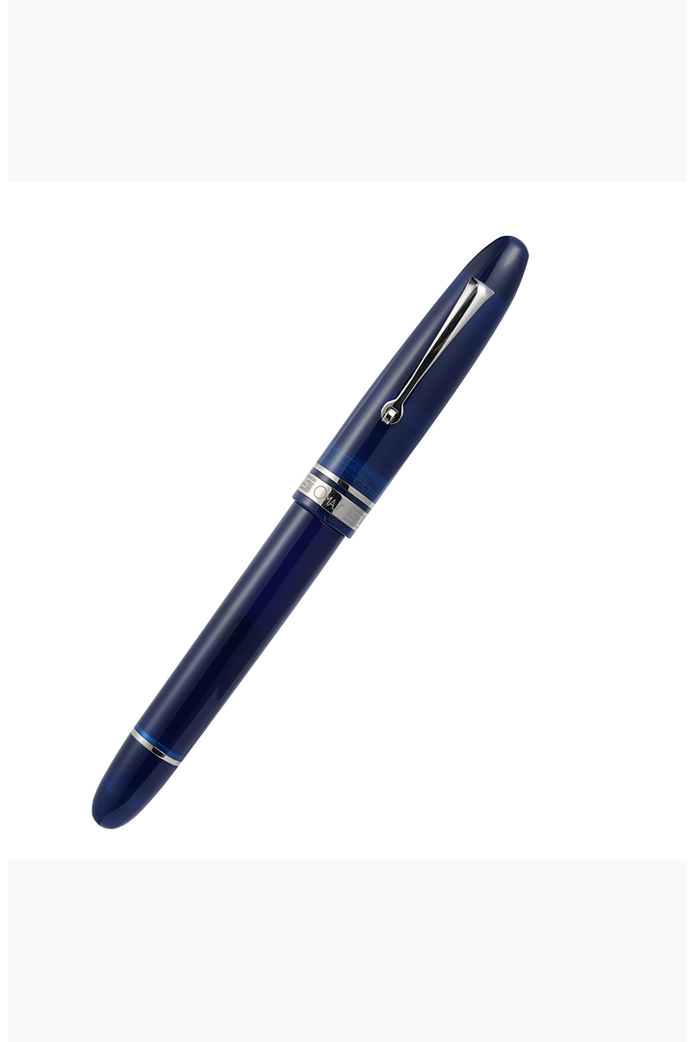 Ogiva Blu with Silver Trim Fountain Pen, Alternate, color, Blue Fine