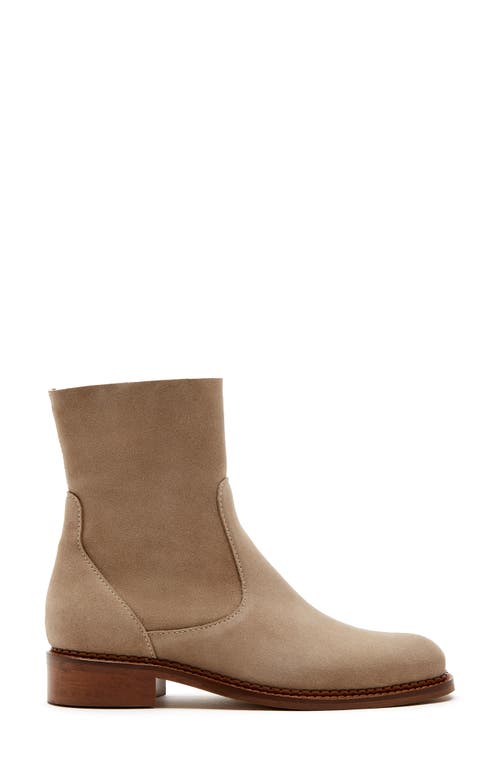 La Canadienne Silvie Suede Classic Ankle Booties In Wheat Suede