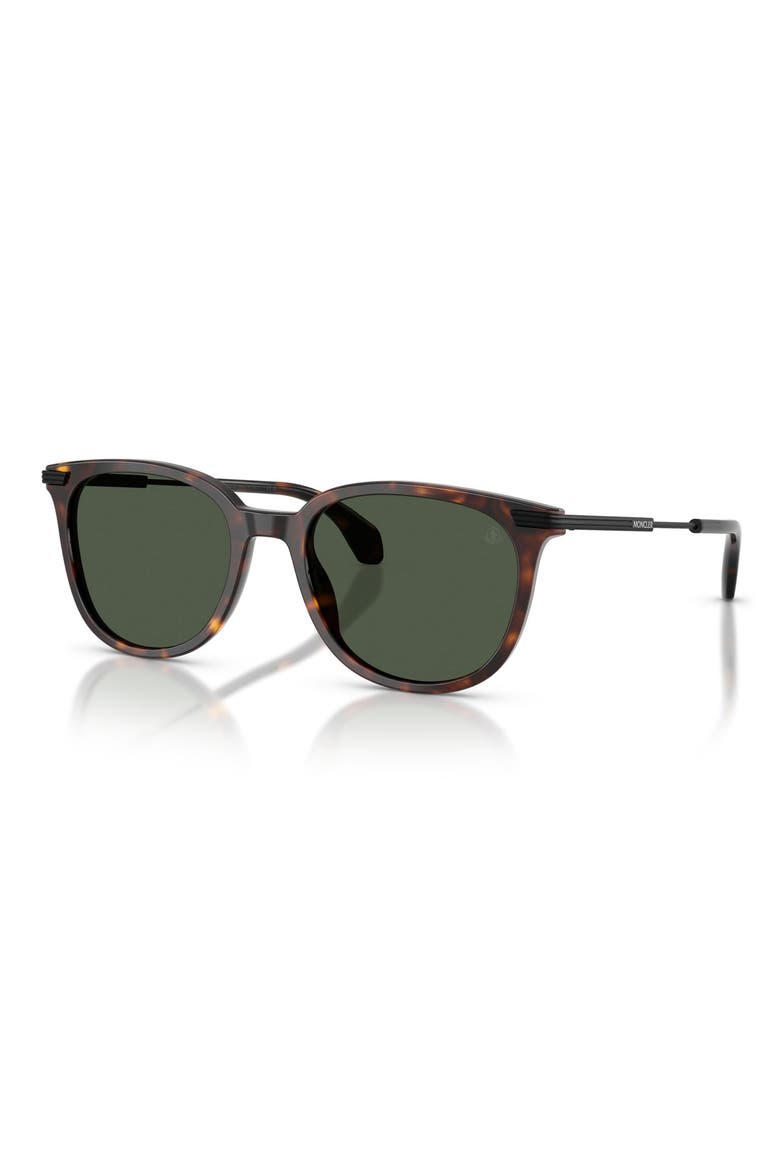 Kora 53mm Polarized Oval Sunglasses, Alternate, color, HAVANA / POLAR SOLID GREEN