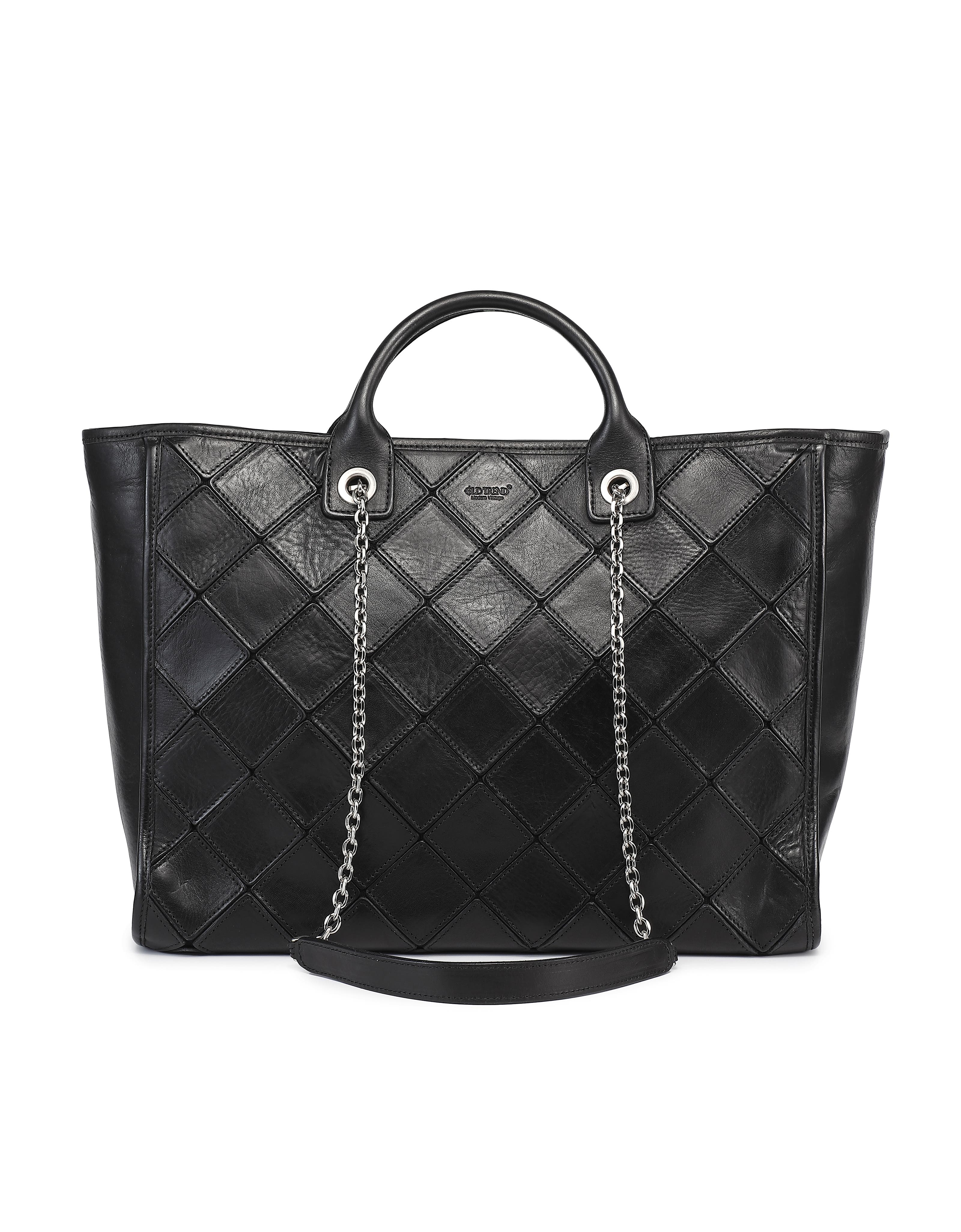 OLD TREND Mermaid Genuine Leather Oversized Carryall Tote, Main, color, Black