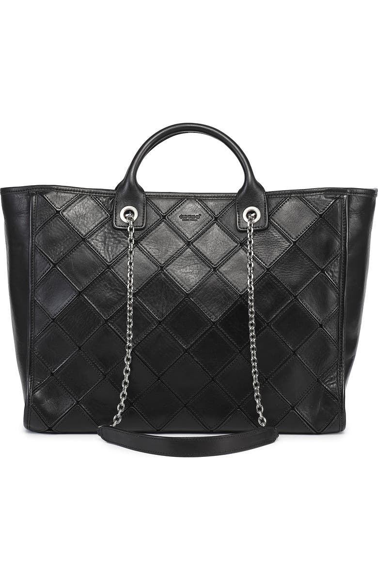 OLD TREND Mermaid Genuine Leather Oversized Carryall Tote, Main, color, Black