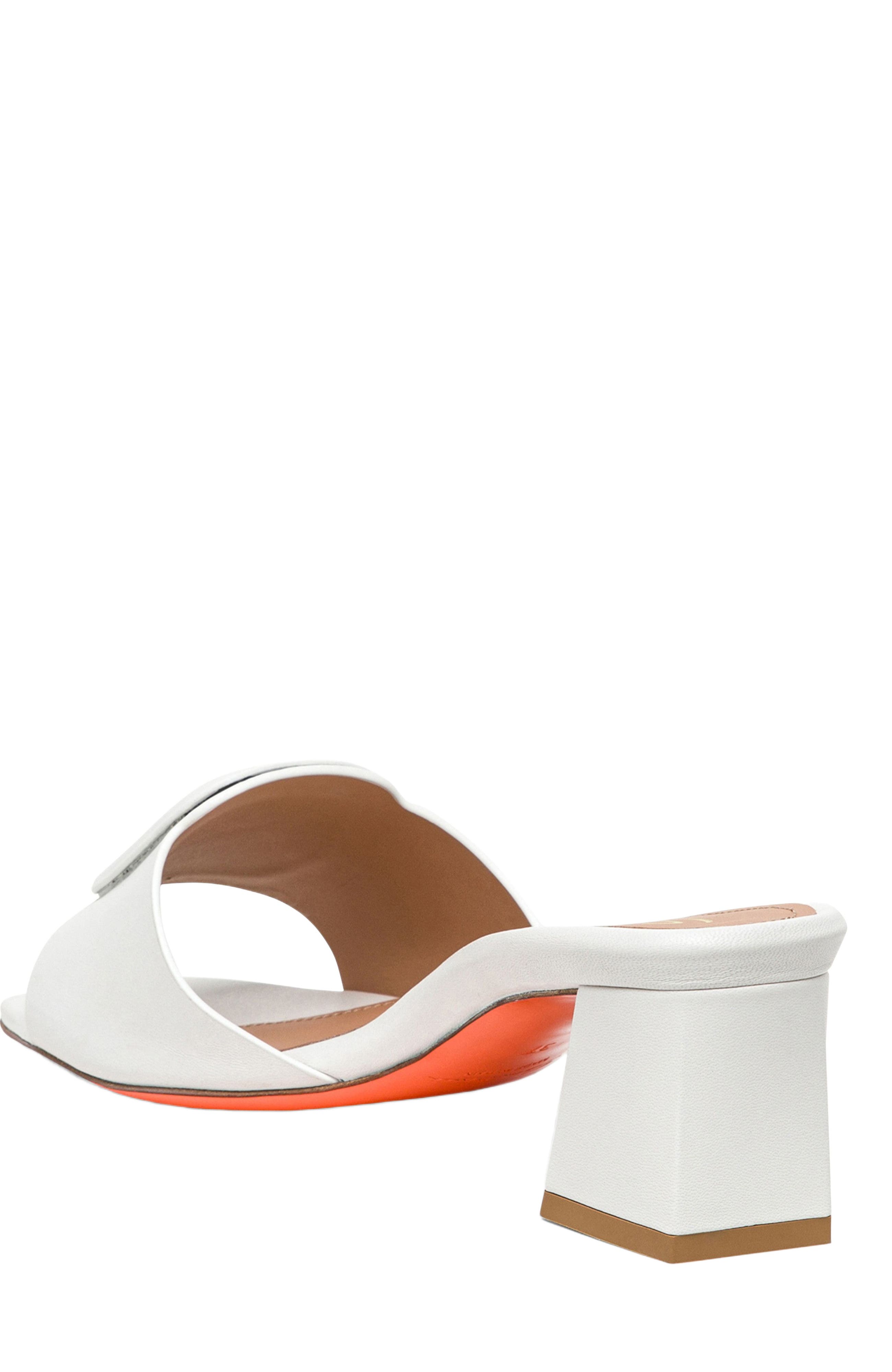 Santoni Women's mid-heel sandal, Alternate, color, White