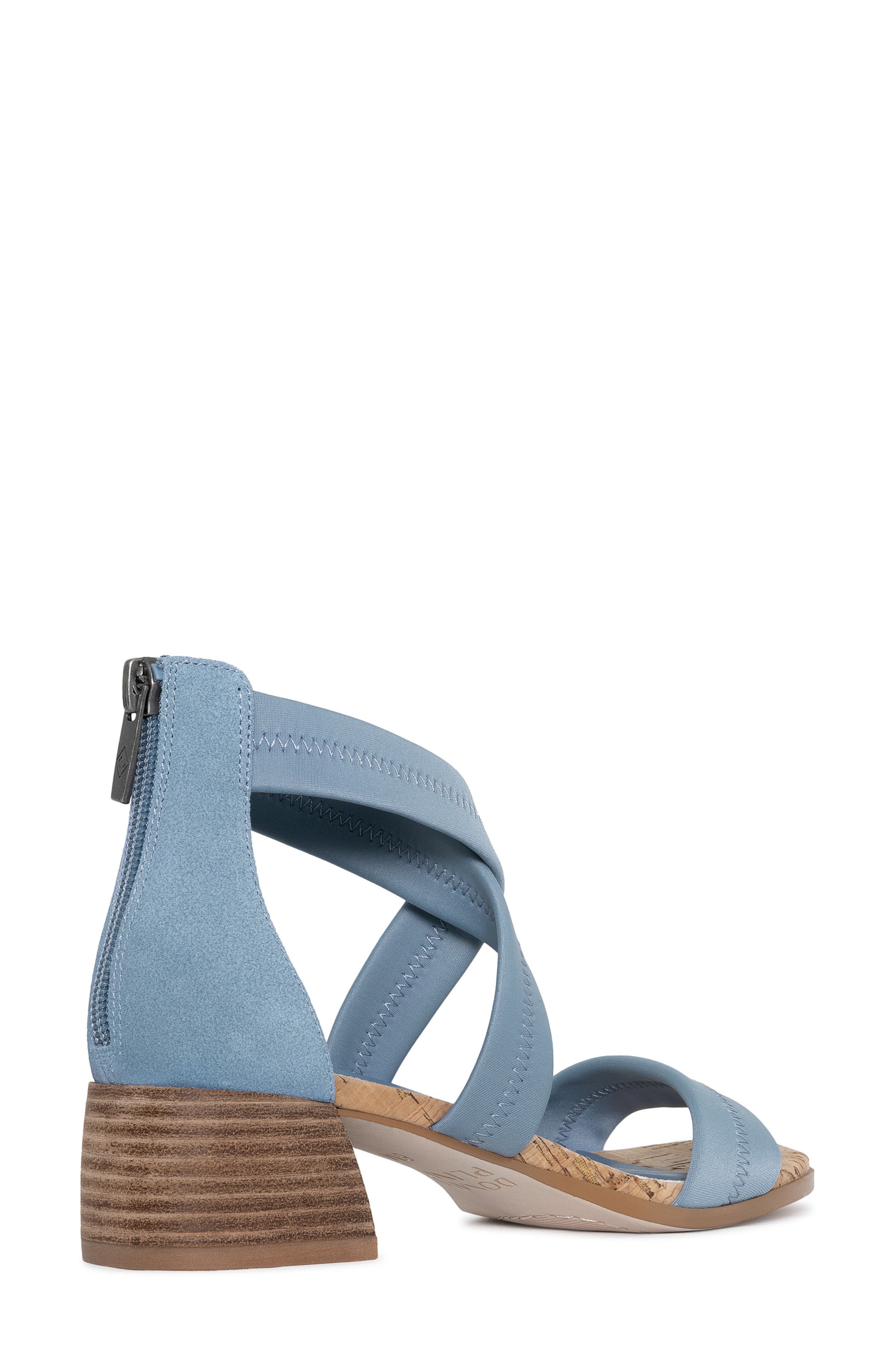 Donald Pliner Snake Embossed Sandal, Alternate, color, Denim