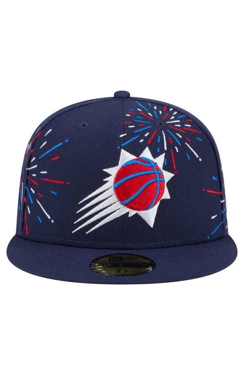 New Era Men's New Era  Navy Phoenix Suns Americana Fireworks 59FIFTY Fitted Hat, Alternate, color, Navy