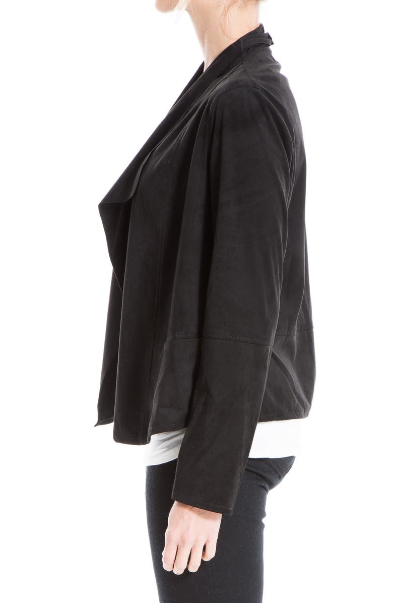 MAX STUDIO Faux Suede Draped Jacket, Alternate, color, 