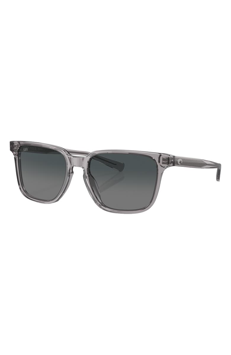 Costa Del Mar Kailano 53mm Gradient Polarized Square Sunglasses, Alternate, color, Grey Gradient