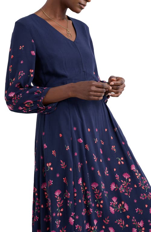 Seasalt Cornwall High Woods Printed Maxi Dress In Blue