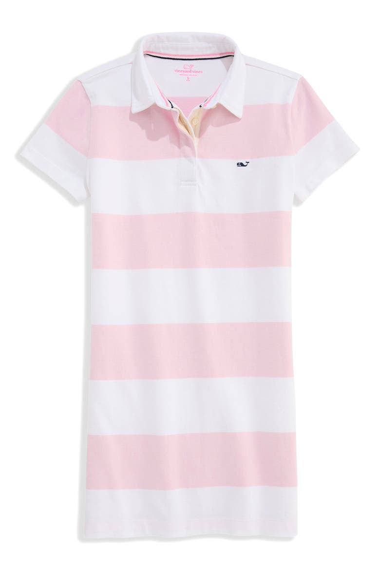 Kids' Striped Rugby Dress, Main, color, PINK RUGBY STRIPE